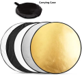 RF01 24" Reflector 5in1 30CM 60CM 80CM 110CM Silver White Gold Portable Collapsible Soft Light Round Photography for Studio 2in1.