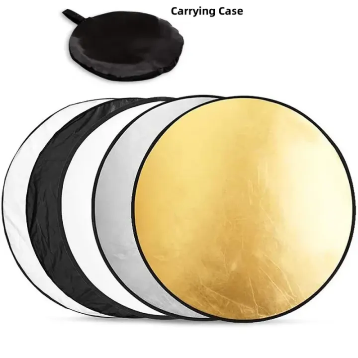 RF01%2024"%20Reflector%205in1%2030CM%2060CM%2080CM%20110CM%20Silver%20White%20Gold%20Portable%20Collapsible%20Soft%20Light%20Round%20Photography%20for%20Studio%202in1%20-%20Image%205