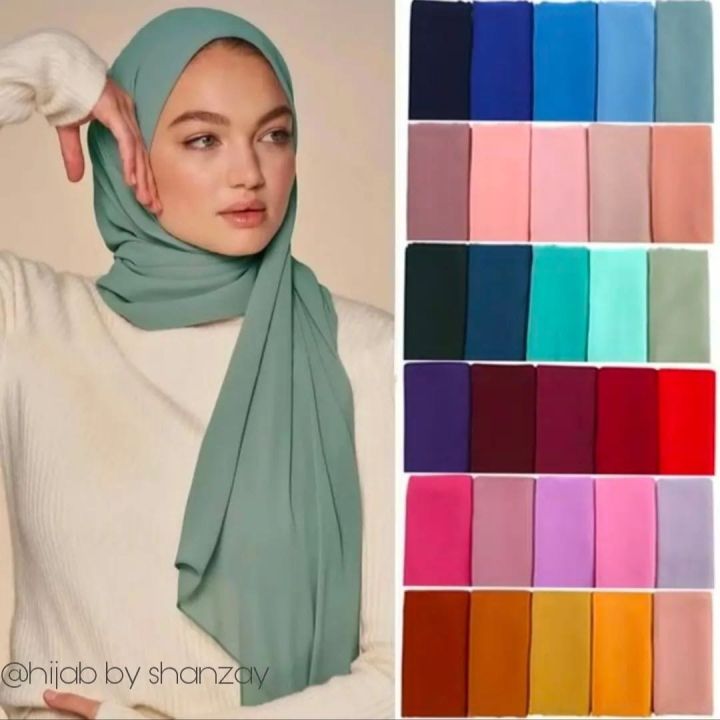 Plain geogratta stolar hajib for girls