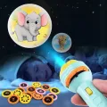 Children Early Education Projection Flashlight Cute Cartoon Torch Lamp Toys for Kid Holiday Birthday Xmas Gift Learning Toys. 