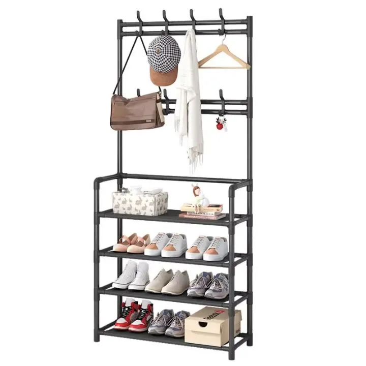 Clothes%20rack%20with%20shoe%20stand%20cloth%20hanger%20simple%20floor%20-%20Image%206