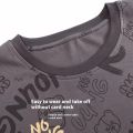 Two-Piece Set Autumn Winter Women Pajamas Men Long-Sleeved Cartoon Letters Bear Pullover Sleepwear Ladies Big Size Homewear.