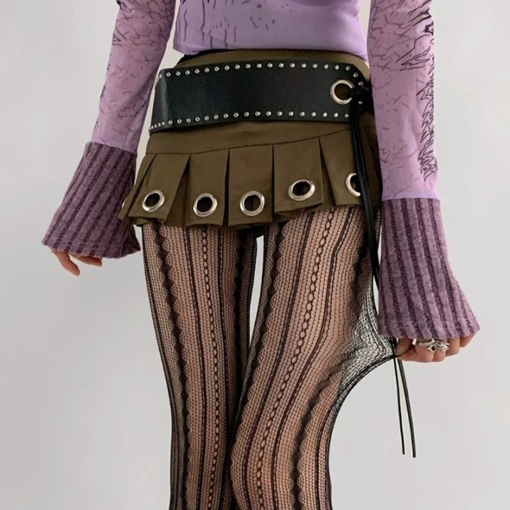 Women%20Vintage%20Solid%20Fishnet%20Lace%20Pattern%20Tights%20Stockings%20Hollowed%20Rhombus%20Striped%20Geometric%20Jacquard%20Pantyhose%20Leggings%20-%20Image%203