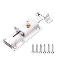 Stainless steel towal bolt with screw door lock kundi automatic button size 4 inch. 