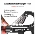 Hand Gripper, R-Shape Adjustable Countable Hand Grip Strength Exercise Strengthener Gripper, Indoor Fitness Equipment. 