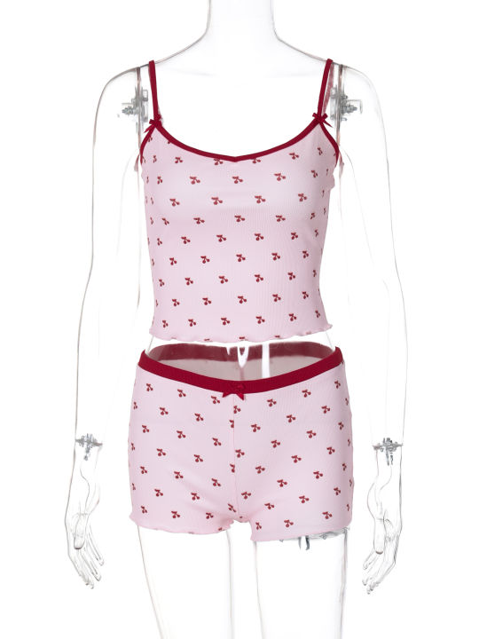 Hugcitar%20Cherry%20Print%202%20Pcs%20Matching%20Sets%20Slips%20Bows%20%20Slim%20Crop%20Camis%20Top%20Shorts%20Summer%20Casual%20Women%20Outfit%20Festival%20Workout%20-%20Image%206