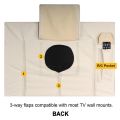 Off-White Premium Waterproof Outdoor TV Protective Cover, Weatherproof Outdoor TV Housing.