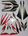 Bajaj Pulsar Ns200 Black And Red Full Sticker Kit. 