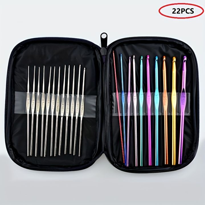22PCS Crochet Needle Knitting Tool Set for Handmade Sweater Crochet ...