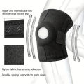 Knee Brace with Side Stabilizers Breathable Adjustable Knee Support Suitable for Sport Training and Knee Pain.
