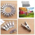 Stainless Steel Cloth Drying Clip-Silver 20 Piece Set - Hanger - cloth hanger.