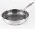 Stainless Steel Frying Pan Nonstick Wok Pan Cooking Steak Pot Skillet Saucepan Induction Gas Stove Universal Kitchen Cookware. 