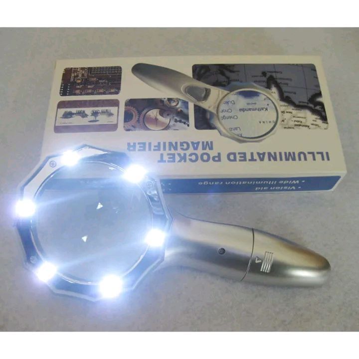 Illuminated Magnifying Glass LED Folding Stand