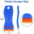 1Set Car Sticker Remover Multipurpose Plastic Small Paint Automotive Film Applying Tool Household Glass Cleaning Scraper.