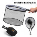 Handle Fly Fishing Hand Net Collapsible Small Mesh Foldable Landing Net Fishing Lures Net Outdoor Stream Fishing Tools Accessory. 
