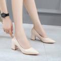 American Coat Shoes Block Heel Pumps for Women, Synthetic Leather. 