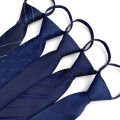 Zipper Tie Mens Necktie Lazy Pre-tied Ties Striped 7cm Neck Tie Zipper Necktie For Men Women Bridegroom Wedding Wholesale. 