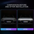 LED Car Hood Decorative Light Strip Start Scan Dynamic Ambient Light Car Daytime Running Light DRL With Turn Signal Lamp 12V. 
