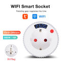Tuya WiFi Timer Socket 24‑Hour Mechanical Rotary Timer Switch LCD Display Household Automatic Countdown Control for Appliances. 