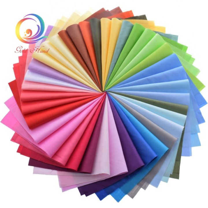 Dyed Twill Weave Cotton Fabric,DIY Handmade Sewing Quilting Material,Patchwork Cloth Tissue,38 Solid Colors Series Set,20X30cm