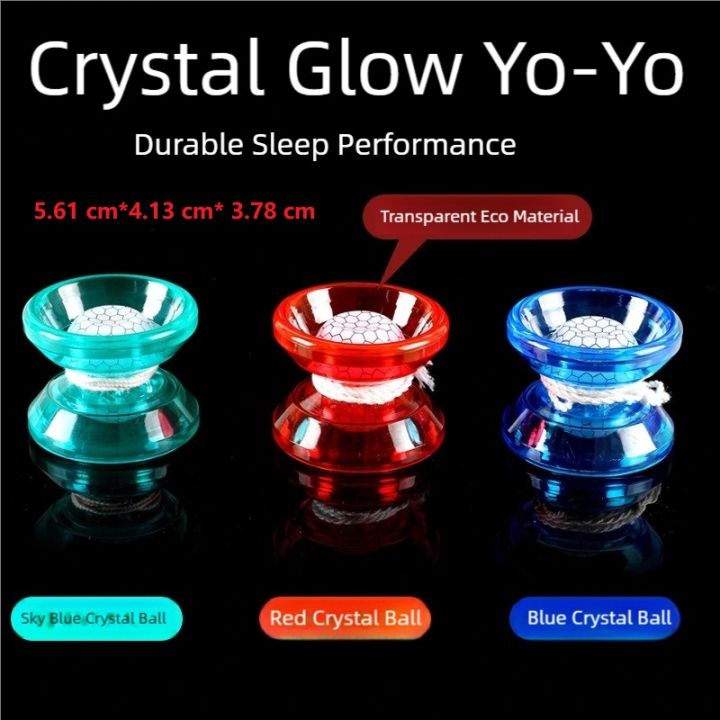 Crystal Luminous Yo-Yo Grade Beginner Long Sleep KK Bearing Anti-drop Glowing Yoyo Ball for Kids Adults Toy