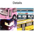 1/36 Double-decker Bus Model Car Toy Alloy Diecast Sound Light Metal Vintage London Autobus Models Toys Collection Kids Gifts. 