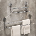 50-100CM Suction Cup Wall Towel Rack No Drilling Single Rod Retractable Towel Rack self-adhesive Storage Rack Kitchen Bathroom.
