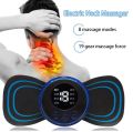 Full Body Mini Butterfly Massager Stick with 8 Modes & 19 Levels | Electric Rechargeable Massage Pad Gun for Neck, Back and Pain Relief for Men/ Women | EMS TENS Device Muscle Therapy Machine. 