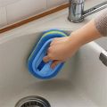 Sponge Cleaning Brush With Handle Bathtub Tile Scrub Brush Kitchen Bathroom Cleaning Sponge Brush Household Cleaning Supplies.