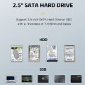 USB3.0 HDD SSD 2.5" SATA Portable Enclosure External High-speed Mobile Solid State Hard Drives Storage Data Transfer.