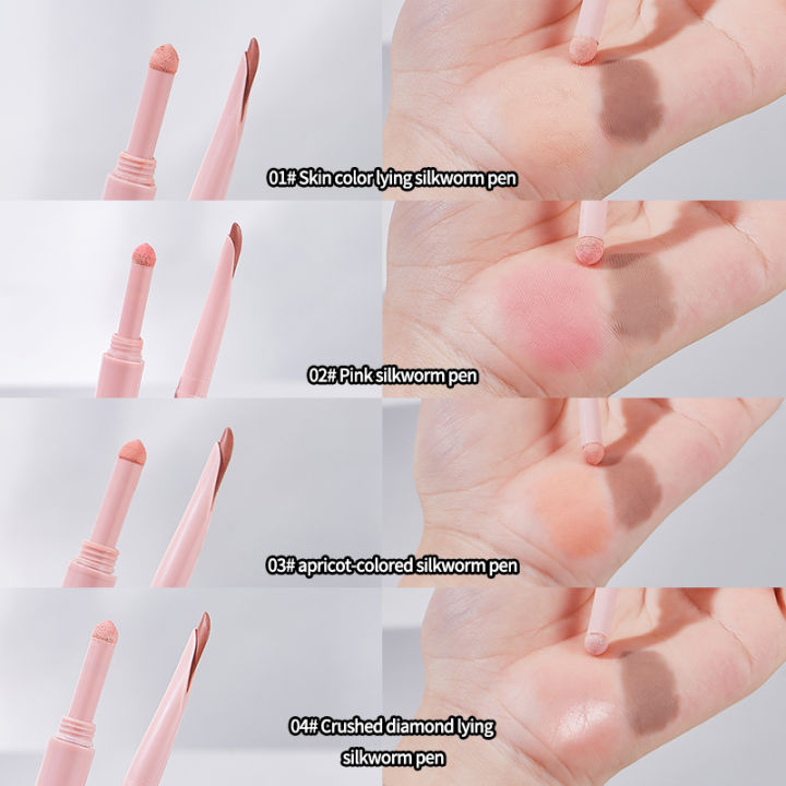 QXQY%20Bevel%20Double-Head%20Eye%20Silkworm%20Pen,%20Waterproof%20Non-Smudged%20Highlight%20Brightening%20&%20long-lasting%20Makeup%20Eyebrow%20Eyeliner%20-%20Image%205