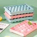 Round Ice Cube Tray With Storage Box Creative Quick Release Ice Cube Molds Party Bar Kitchen Square Container Cold Drink Set. 