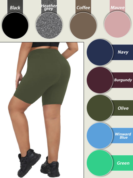 Plus%20Size%20Women%20Athletic%20Shorts%20Super%20Soft%20Biker%20No%20See%20Through%20Workout%20Yoga%20Running%20Home%20Casual%20-%20Image%202