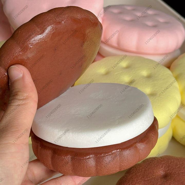 HOT! Squishy Simulated Cake Squeeze Toy Fidgets Toys Big Cookie Biscuit Slow Rising Anxiety Antistress Squishys  Adults Kids
