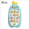 Children's cute chicken music mobile phone electric toy analog phone baby puzzle early education story machine. 