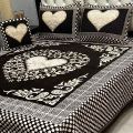 4 Piece Velvet Jacquard Bedsheet king size Bedsheet size 90x100. 