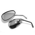 EAFC 1 Pair Motorcycle Electric Bike Mirror 10mm Aluminum Clear Glass for Honda Shadow Ace Spirit Magna VT750 Mirror. 