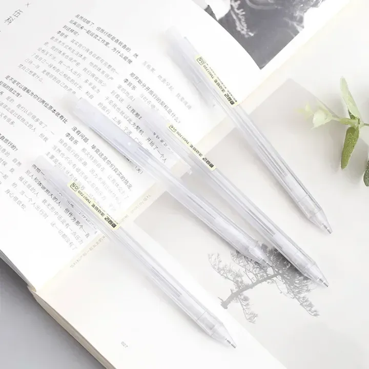 5%20Pcs/Set%20Mechanical%20Pencil%20White%20Simple%20Automatic%20Pen%200.5/0.7mm%20for%20Students%20School%20Supplies%20Office%20Accessories%20Stationery%20-%20Image%202