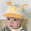 Cartoon Bear Baby Baseball Cap With Ears Cute Animal Sun Hat for Boys Girls Casual Infant Peaked Hat. 