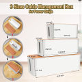 Cable Storage Box Power Strip Case Wooden Power Line Wire Management Organizer Anti-Dust Charger Socket Network Line Storage Bin.