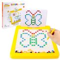 Magnetic drawing board toy for kids - Montessori Educational puzzle toy-doodle board with magnetic beads for boys & girls - size 9*7.5 inches. 