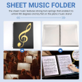 Flexible 40 Pages Piano Music Score Folder A4 Music Book Clip Sheet Note Folder Piano Paper Sheets Music Binder For Practice.