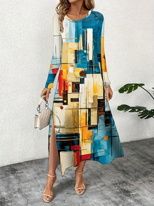 Fashion%20Elegant%20Women%20Dress%20Loose%20Casual%20Dress%20Women%20Printed%20Dress%20New%20Temperament%20-%20Image%202