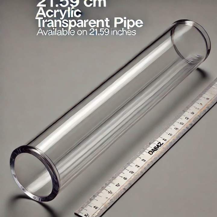 21.59 CM (8.5 Inch) Acrylic Transparent Pipe  Clear Plastic Tube for DIY, Home, Aquarium, and Industrial Projects