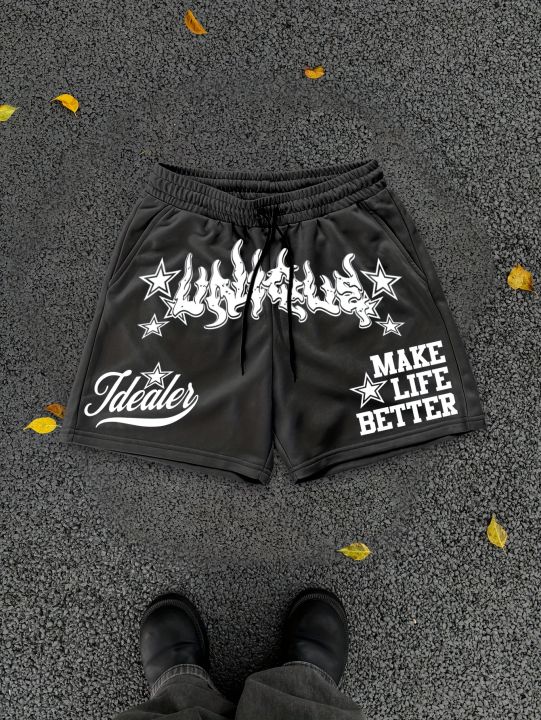 New Summer Fashion Shorts Street Style Hip-hop Shorts Outdoor Casual Men Shorts Quick Drying letter Printed Short Pants Moto