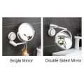 Rotating Plastic Folding Vacuum Suction Round Bath Accessorie Makeup Supplies Vanity Mirror Shave Mirrors Wall Hang Bath Mirror.