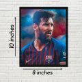 Lionel Messi wall frame fc Barcelona superstar. 