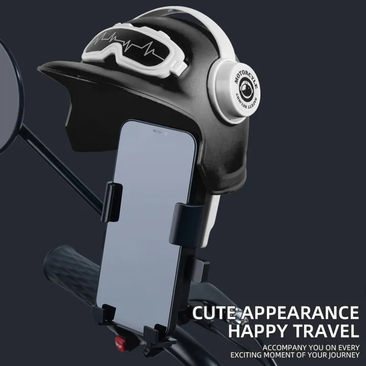 Motorcycle%20Phone%20Holder%20Cute%20Helmet%20Shaped%20Sun%20Visor%20Rainproof%20Handlebar%20Mirror%20Base%20Phone%20Brackets%20For%20Cell%20Phone%20Navigation%20-%20Image%204