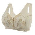 Wireless Bralette Comfortable Underwear Middle-aged Elderly Women Lace Chest Wrap Ultra-thin Mom Front Open Buckle Cotton. 