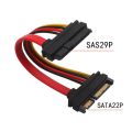 ​​SAS to SATA Cable SFF-8482 29Pin to 22Pin HDD Raid Extension with 15Pin SATA Power Port for Hard Disk Drive​. 